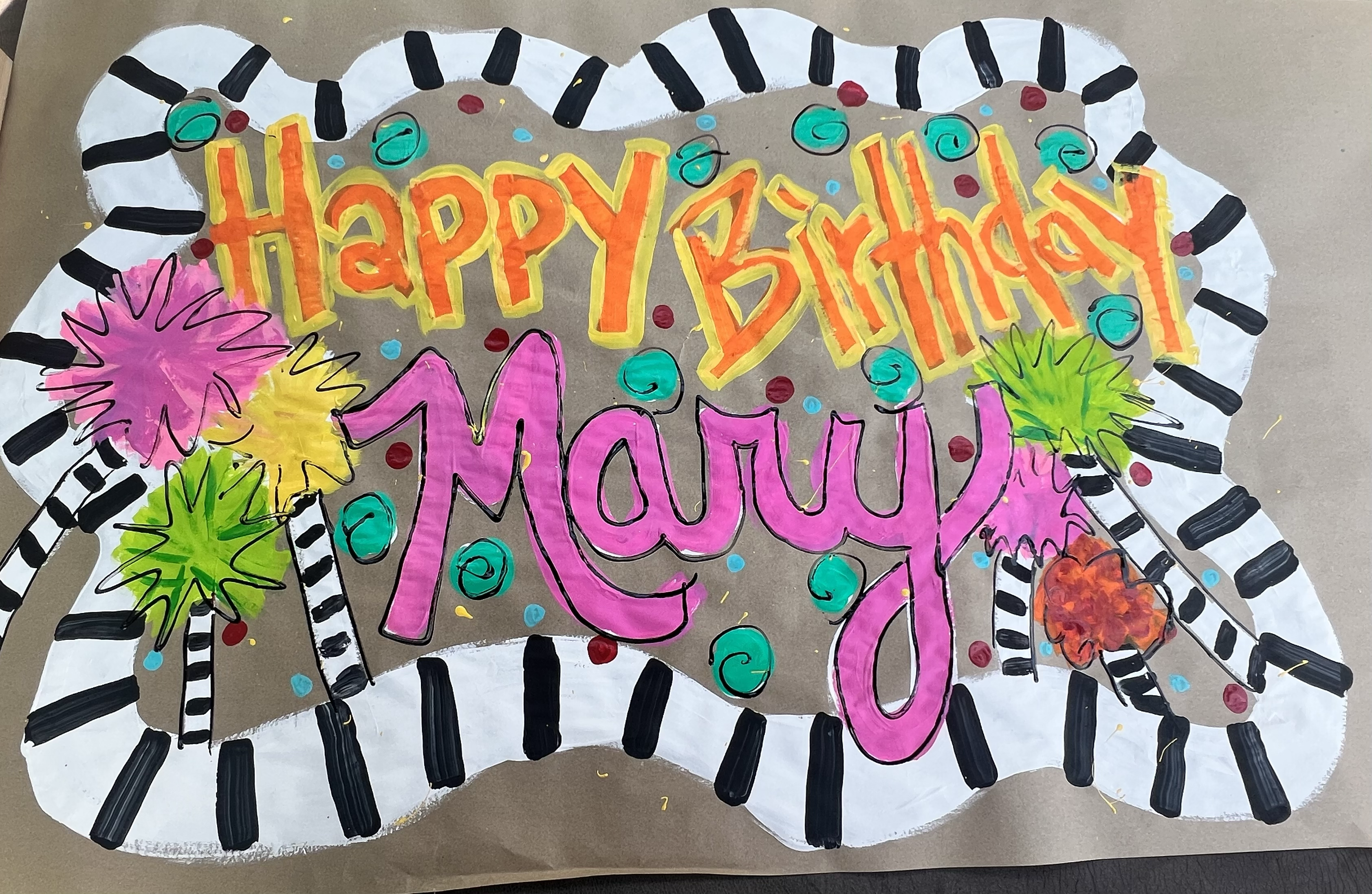 Custom Hand-Painted Celebration Banner (36" x 30")